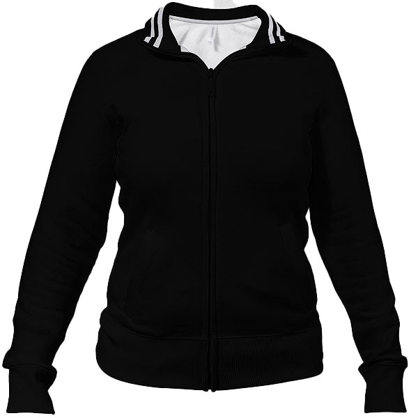 Sudadera Personalizada Cremallera Rayas Mujer Frontal